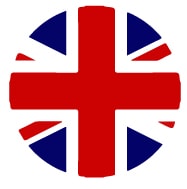 icône d'un drapeau anglais rond
